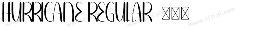 HURRICANE REGULAR字体转换